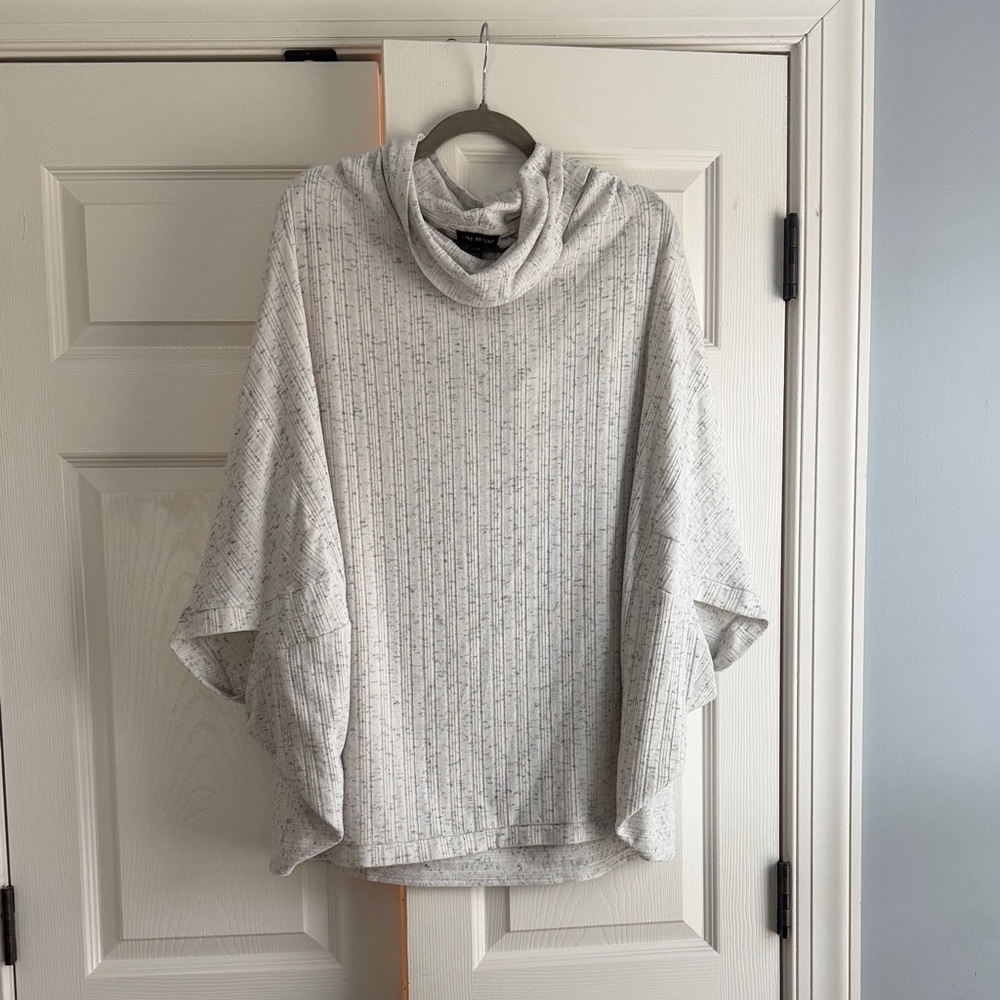 Lane Bryant Off-White Textured Knit Top